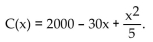 Provide an appropriate response. -The total cost, in dollars, of producing x cell phones is approximated by the function Find the minimum average cost.