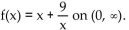 Provide an appropriate response. -Find the absolute minimum value of f