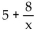 <strong>Use appropriate properties of logarithms to rewrite f(x), and then find f(x) = 5x + 4 ln 2x</strong> A) B) C) D)