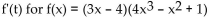 <strong>Differentiate. Find </strong> A) B) C) D)