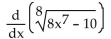 <strong>Find the derivative. Find: </strong> A) B) C) D)
