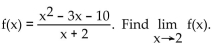 <strong>Find the limit, if it exists. Let </strong> A) 5 B) -7 C) -2 D) Does not exist