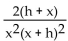 <strong>Provide an appropriate response. Use the four step process to find for the function </strong> A) B) C) D)