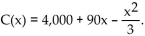 Provide an appropriate response. -The total cost in dollars of producing x lawn mowers is given by C   Find the marginal average cost at   and interpret the result.