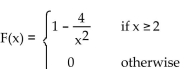 <strong>F(x) is the cumulative distribution function for a continuous random variable X. Find the probability density function f(x) associated with F(x). </strong> A) B) C) D)