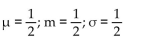 <strong>Find the mean, median, and standard deviation of the continuous random variable X if X is an exponential random variable with λ = 2.</strong> A) B) C) D)