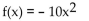 <strong>Write an equation for a function that has a graph with the given transformations. The shape of 2 is vertically stretched by a factor of 10, and the resulting graph is reflected across the x-axis.</strong> A) B) C) D)