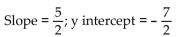 Write an equation of the line with the indicated slope and y intercept. -