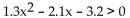Solve graphically to two decimal places using a graphing calculator. -