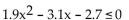 Solve graphically to two decimal places using a graphing calculator. -