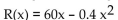 Solve the problem. -In economics, functions that involve revenue, cost and profit are used. Suppose R(x) and C(x) denote the total revenue and the total cost, respectively, of producing a new high-tech widget. The difference P(x) = R(x) - C(x) Represents the total profit for producing x widgets. Given and C(x) = 3x + 13, find P(100).