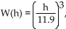 Solve the problem. -Assume that a person's critical weight W, defined as the weight above which the risk of death rises dramatically, is given by , where W is in pounds and h is the person's height in inches. Find the tcritical weight for a person who is 6 ft 11 in. tall. Round to the nearest tenth.