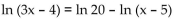 Use the properties of logarithms to solve. - 