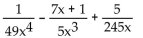Provide an appropriate response. Combine into a single fraction and simplify:  <div style=padding-top: 35px> 