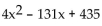 Provide an appropriate response. Factor, if possible, as the product of two first-degree polynomials with integer coefficients:  <div style=padding-top: 35px> 