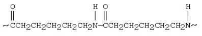 <strong>The segment of a polymer shown below represents a </strong> A) polyamide. B) polyester. C) polyethylene. D) polystyrene.