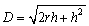 <strong>Due to the curvature of the earth, the maximum distance D that you can see from the top of a tall building of height h is estimated by the formula where r = 3960 mi is the radius of the earth and D and h are also measured in miles. How far can you see from the observation deck of a tower, 955 ft above the ground? Round the answer to one decimal place</strong> A) 37.8 mi B) 73.8 mi C)1428.8 mi D)428.8 mi E)none of these