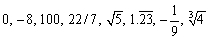 <strong>List the elements of the given set that are rational numbers. </strong> A) B) C) D) E)