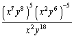 Simplify the expression. Eliminate any negative exponents.