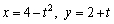 Find a rectangular-coordinate equation for the curve by eliminating the parameter.