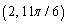 <strong>Convert the rectangular coordinates to polar coordinates with </strong> A) B) C) D) E)none of these