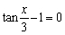 Solve the equation in the interval .