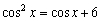 Solve the equation in the interval .