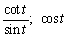 Use the fundamental identities to write the first expression in terms of the second.