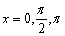 <strong>Find the vertical asymptotes for the function in the interval </strong> A) B) C) D) E)