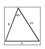 Find the side labeled x.