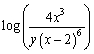 Expand the logarithmic expression.