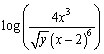 <strong>Expand the logarithmic expression. </strong> A) B) C) D) E) none