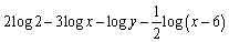 <strong>Expand the logarithmic expression. </strong> A) B) C) D) E) none
