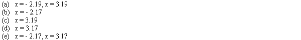 Solve the equation graphically in the interval