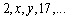 Find the values of x and y for which the sequence is arithmetic.