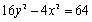 Find the vertices of the hyperbola.