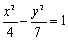 <strong>Find an equation for the hyperbola that has vertices and passes through the point </strong> A) B) C) D) E) none of these