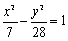 <strong>Find an equation for the hyperbola that has vertices and passes through the point </strong> A) B) C) D) E) none of these