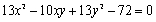 <strong>Use the discriminant to determine whether the graph of the equation is a parabola, ellipse, or a hyperbola. </strong> A)parabola B)ellipse C)hyperbola