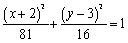 <strong>Complete the square to determine the type of curve represented by the equation. </strong> A) , parabola B) , ellipse C) , hyperbola D) , hyperbola E) none of these