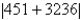 <strong>Use absolute value notation to describe the situation. The elevation at the bottom of a mountain is 451 feet above sea level. The elevation at the top of the mountain is 3236 feet above sea level. What is the height of the mountain?</strong> A)   B)   C)   D)   E)   <div style=padding-top: 35px> 