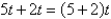 <strong>Identify the rule of algebra illustrated by the statement.  </strong> A) associative property of addition B) associative property of multiplication C) commutative property of multiplication D) distributive property E) commutative property of addition <div style=padding-top: 35px> 