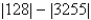 <strong>Use absolute value notation to describe the situation. The elevation at the bottom of a mountain is 128 feet above sea level. The elevation at the top of the mountain is 3255 feet above sea level. What is the height of the mountain?</strong> A)   B)   C)   D)   E)   <div style=padding-top: 35px> 