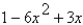 <strong>Identify the degree and leading coefficient of the polynomial.  </strong> A) degree: 3 leading coefficient: 3 B) degree: 2 leading coefficient: 6 C) degree: 3 leading coefficient: 6 D) degree: 2 leading coefficient: -6 E) degree: 2 leading coefficient: 1 <div style=padding-top: 35px> 