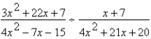 <strong>Perform the division and simplify.  </strong> A)   B)   C)   D)   E)   <div style=padding-top: 35px> 