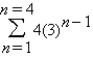 Find the sum of the indicated terms of the geometric sequence.