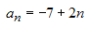 Match the arithmetic sequence with its graph from the choices below.