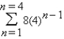 Find the sum of the indicated terms of the geometric sequence.