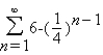 Find the sum of the infinite geometric sequence.  