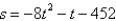 <strong>An object moving vertically is at the given heights at the specified times. Find the position equation for the object. At t = 1 second, s = 421 feet At t = 2 seconds, s = 358 feet At t = 3 seconds, s = 263 feet</strong> A) B) C) D) E)
